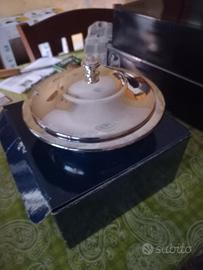 vassoio rotondo con coperchio nuovo acciaio Broggi