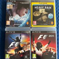 Lotto giochi PS3 Beyond, Heavy Rain, F1 – Perfetti