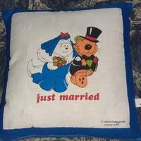 1 Cuscino Isidoro e Sara sposi,vintage arredamento