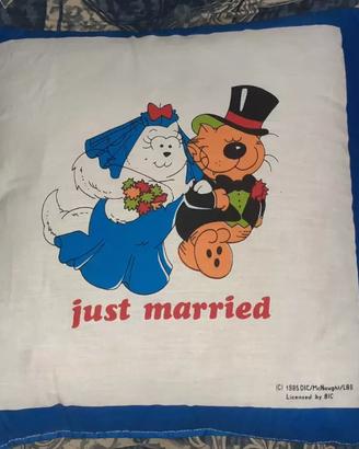1 Cuscino Isidoro e Sara sposi,vintage arredamento
