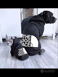 Felpa nera con cappuccio per cani come nuova 