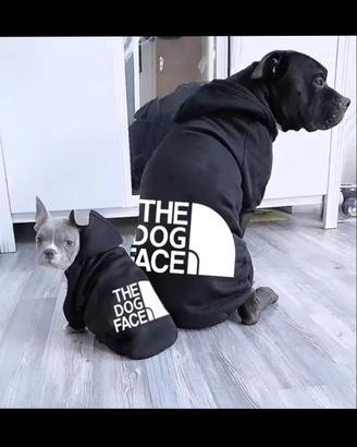 Felpa nera con cappuccio per cani come nuova 