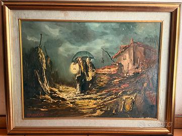 Dipinto olio su tela Lando Nannicini