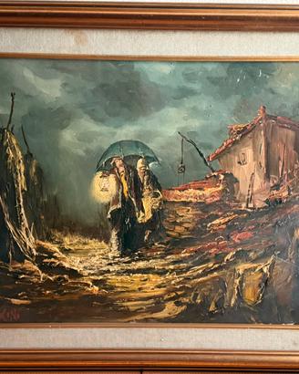 Dipinto olio su tela Lando Nannicini