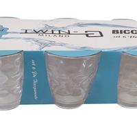 Set bicchieri in vetro 6 pezzi 250 ml