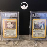 Carte Pokemon: Lugia 7.5 & Clefairy 6,Beckett 1^Ed