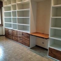 libreria in laminato con frontali rovere vecchio