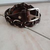 Cintura marrone in pelle Donna