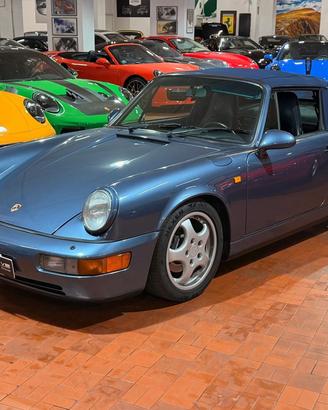 PORSCHE 964 Cabrio-Baltic Blu-Pelle Blu-Capote B