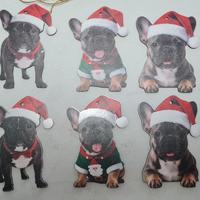 🎄 Ornamenti Natalizi legno 2D–Bulldog Francese 🐶