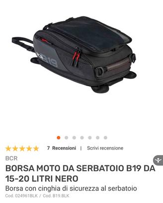 Borsa serbatoio moto 15-20lt