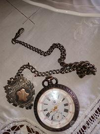 Perseo orologio  taschino con catena in argento