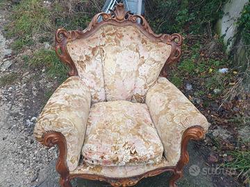 Sedia antica stile barocco 