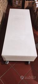 Tavolino bianco porta TV con ruote