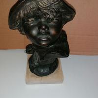 Scultura  Bronzo Fine 800 Michetti il contadinello