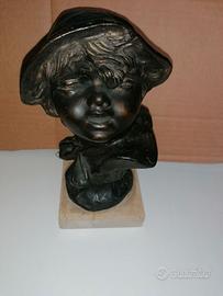 Scultura  Bronzo Fine 800 Michetti il contadinello