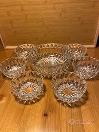 Servizio vintage macedonia in cristallo molato