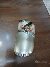 Portatovaglioli verticale vintage in metallo