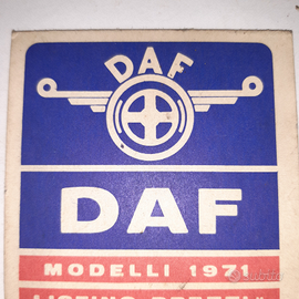 Listino prezzi DAF modelli 1971