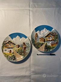 Coppia piatti decorativi, anni ‘50