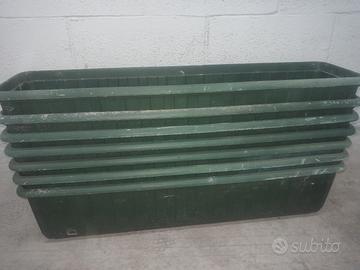 7 Vasi-Fioriere 80cm – Verde Bosco 