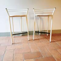 Coppia sgabelli con spalliera modernariato