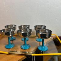 Coppette Gelato Vintage Anni 70 Acciaio E Plastica