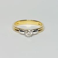 Anello oro 18 kt e brillante ct. 0.20 Damiani (P)