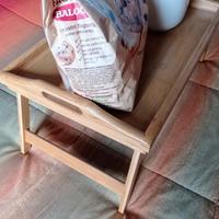 Tavolino Vassoio Colazione da Letto in Legno Nuovo