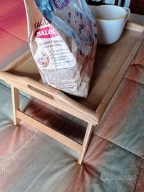 Tavolino Vassoio Colazione da Letto in Legno Nuovo