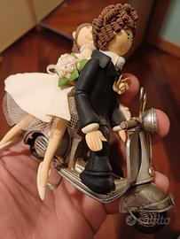 stutuetta sposi vespa