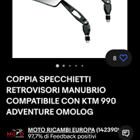 Specchietti moto scooter nuovi