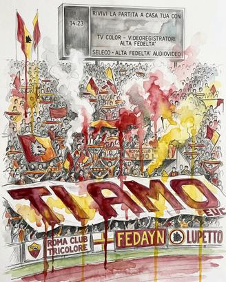 Poster Curva Sud Ti Amo Lazio-Roma 0-2 23/10/1983