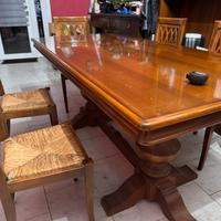 Tavolo 185x90x80h con 6 sedie