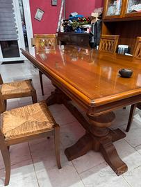 Tavolo 185x90x80h con 6 sedie