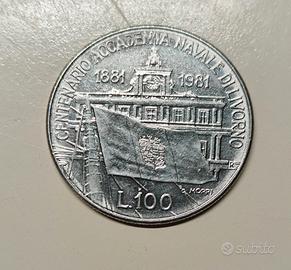 Moneta 100 Lire Centenario Accademia Navale