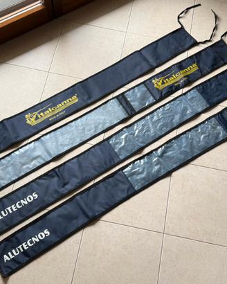 4 Foderi Canne ALUTECNOS e ITALCANNA 1.50 mt Canna