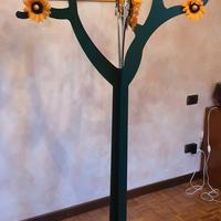 appendiabiti albero verde decori fiori forma