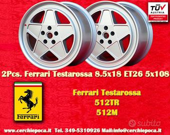 2 pz cerchi Ferrari Penta 8.5x18 ET50 5x108