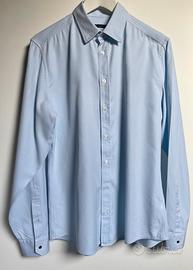 Camicia  Gucci Slim uomo in cotone celeste tg 41