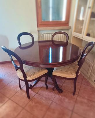 Tavolo vintage legno con sedie