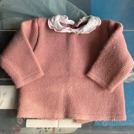 Maglioncino giacca bimba neonata cotone 0-3 mesi