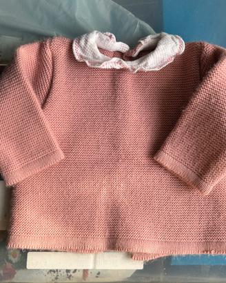 Maglioncino giacca bimba neonata cotone 0-3 mesi