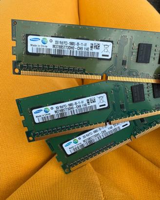 Banchi RAM DDR3 2GB Samsung per Desktop