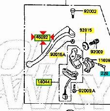 Leva frizione Kawasaki KLR 600 460920554