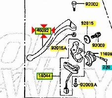 Leva frizione Kawasaki KLR 600 460920554