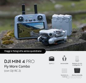 DJI Mini 4 Pro Fly More Combo+batteria e stazione