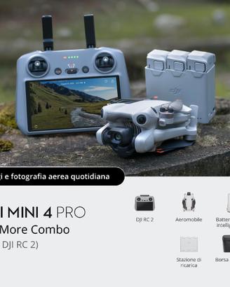 DJI Mini 4 Pro Fly More Combo+batteria e stazione