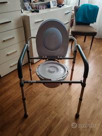 Sedia Comoda WC per anziani/disabili 4 in 1