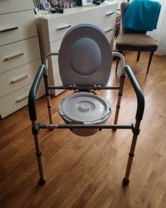 Sedia Comoda WC per anziani/disabili 4 in 1